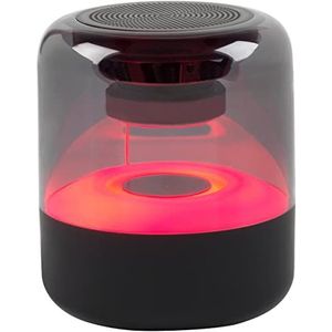 Intempo EE7128BLKSTKUK Bluetooth Speaker, Colour Changing Lights, LED, 12 Hours Play Time, Rechargeable Battery, 5W, Wireless Connector, Range Up To 25m, Easy To Use Control Panel, Black