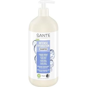 SANTE Naturkosmetik Intense Hydration Shampoo Aloë Vera + mango-extract, veganistische verzorgingsshampoo met pompdispenser, versterkt en hydrateert droog haar, 950 ml
