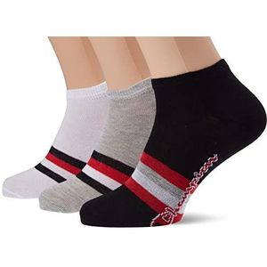 Champion Unisex vrijetijdssokken (3 stuks), wit, lichtgrijs gemêleerd, zwart, 35/38 EU