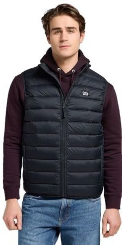 Lee - STAND COLLAR PUFFER - Vest - Zwart