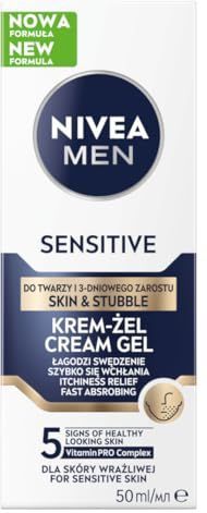 NIVEA MEN Sensitive Gezichtscrème & 3-daagse gezichtshaar, 50 ml