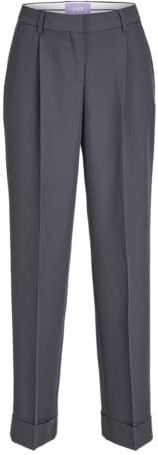 Jack & Jones Mary Pleat Chino Broek - Grijs - 79% Gerecycled Polyester - Regular Fit