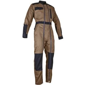 LMA Workwear 4111 CHAUDRON overall met dubbele sluiting, maat M, kastanje/donkergrijs