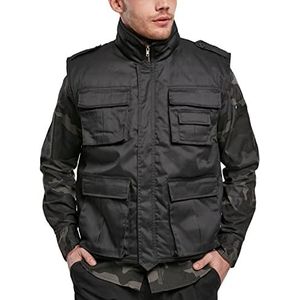 Brandit Ranger vest, gewatteerd, met veel zakken, zwart, XL