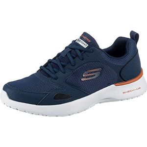 Skechers Skech-air Dynamight Venturik Sneaker, 7 UK, Nvy Synthetc Textiel Oranje Trim, 47.5 EU
