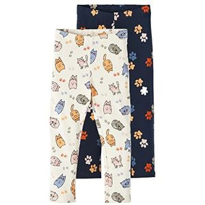 NAME IT meisjes legging, Botercrème, 110 cm