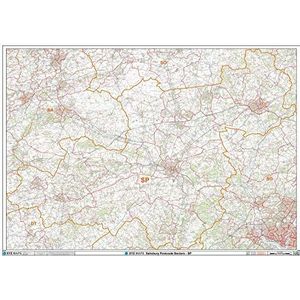 Salisbury - SP - Postcode Wandkaart - Kunststof gecoat