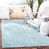 Safavieh tapijt voor binnen en buiten, geweven, polypropyleen, donker aqua 90 X 150 cm Aqua/Aqua