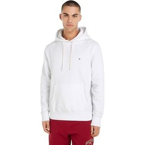 Tommy Hilfiger Heren ESSENTIAL FLEECE HOODY MW0MW37230, Pullover Hoodie, Wit, XS, Wit (wit), XS