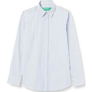 United Colors of Benetton heren overhemd, Wit gestreept 956, XXL