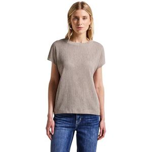 Street One - Gestructureerd Shirt - Beige - Dames