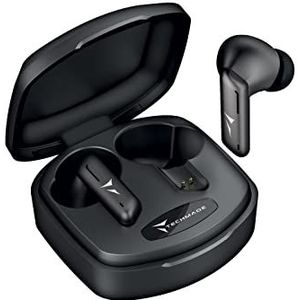 TECHMADE Draadloze hoofdtelefoon met oplaadbox, kleur zwart