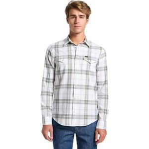 Lee - Clean Western - Overhemd - Groen-Witte Ruit - Katoenen Popeline, Lange Mouwen
