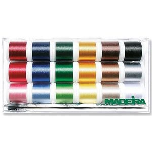 Madeira Neondraad - Hand- en machinaal naaien, voor naaien, borduren, zware stoffen, outdoor- en werkkleding 100% polyester - 18x400m, diverse kleuren