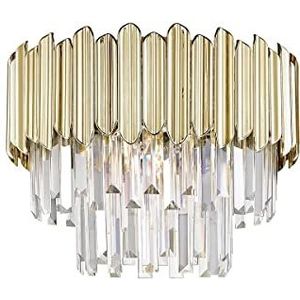 Zumaline GLADIUS Kristallen Plafondlamp, Goud, Helder, 5x E14