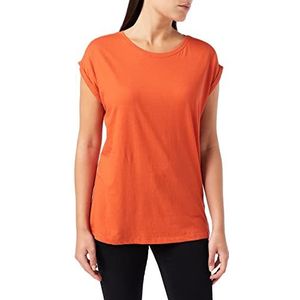 Urban Classics dames T-Shirt Ladies Extended Shoulder Tee, Bloodorang., XS