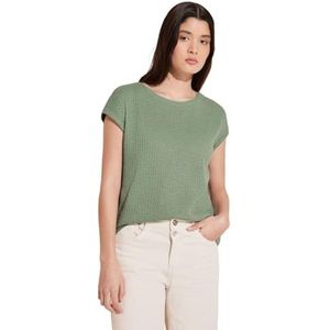 Structuur T-shirt, Soft Moss Green, 42