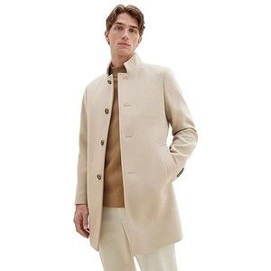 Tom Tailor Wollen herenjas met opstaande kraag, 12628 - Paving Stone, XL