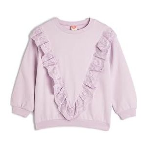 Koton Babygirls Frill Detail Long Sleeve Crew Neck Soft Interieur Katoen Sweatshirt, antraciet (929), 12-18 maanden