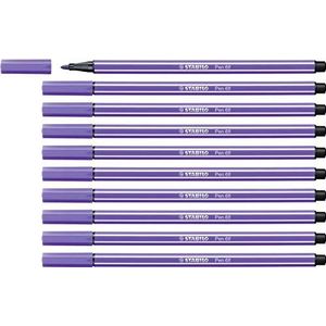 Premium Viltstift - STABILO Pen 68 - 10 stuks - paars