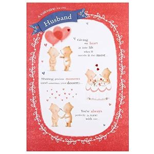 Hallmark Valentijnskaart voor echtgenoot - schattig beer paar met vers ontwerp