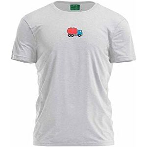 Bona Basics, Digitaal bedrukt, basic T-shirt voor heren,%70 katoen%30 polyester, grijs, casual, herentops, maat: XL, Grijs, XL