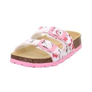 Superfit 1-800111 Pantoffels met voetbed, voor meisjes, wit roze 1130, 25 EU