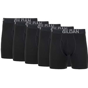 GILDAN Katoenen stretch boxershort voor heren, boxershort (5 stuks), Zwart roet (5 stuks), XL