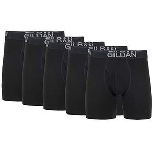 Gildan Boxershorts voor heren, katoen, stretch, multipack (verpakking van 4), Black Roet (5 stuks), S
