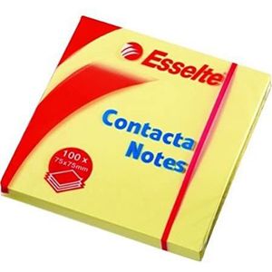 Esselte 83003 zelfklevende notitieboek (Contacta-notes, 75x75 mm, 100 vellen) geel