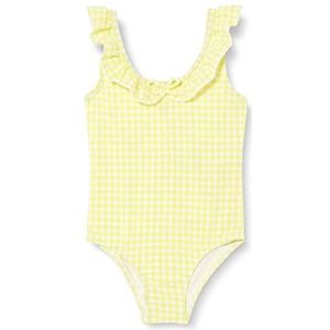 NAME IT Girl's NMFZILINE Swimsuit Box badpak, citroen tonic, 86/92, Lemon Tonic, 86/92 cm