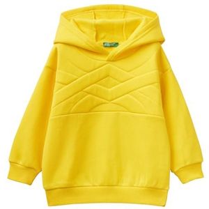 United Colors of Benetton Sweatshirt met capuchon voor kinderen en jongens, geel 80E, 1 jaar