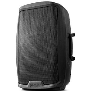 Gemini Sound AS-2112BT Active Bluetooth PA-systeem, 12-inch OOFER 1500W watt DJ-luidspreker, SD, USB, XLR-ingang/uitgang, 2 x 1/4 inch microfoon/RCA- en AUX-ingangen met handgrepen, TWS, zwart