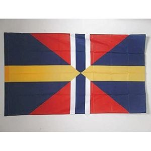 Zweden-Noorwegen Vlag 1814-1905 90x60cm - Zweeds-Noorwegen Vlag 60 x 90 cm Hoes voor vlaggenmast - AZ VLAG