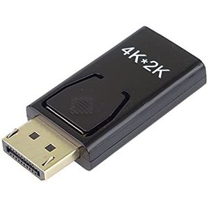 PremiumCord Adapter DisplayPort naar HDMI, reductie, resolutie Ultra HD 4K 2160p, DisplayPort 1.1a, HDMI 1.3, Vergulde aansluitingen, Zwart Kleur