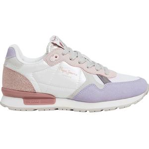 Pepe Jeans - PGS40005 Brit North G - Hardloopschoenen - Wit - Plat - Veters