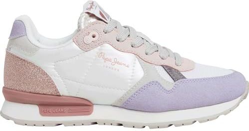 Pepe Jeans - PGS40005 Brit North G - Hardloopschoenen - Wit - Plat - Veters