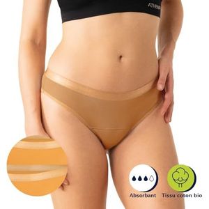 Athena Regels, set van 3 tanga's, menstruatieslipjes voor dames, Gouden huid, XS