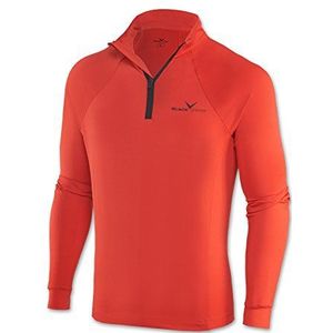 Black Crevice Heren Skirolli Zipper Shirt, rood/zwart, S