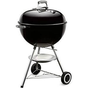 Weber Classic Kettle Houtskoolbarbecue, 57 centimeter | Barbecue Met Deksel | Dekselthermometer, Standaard En Wielen | Vrijstaande Outdoor Oven & Kookplaat - Zwart (1341504)