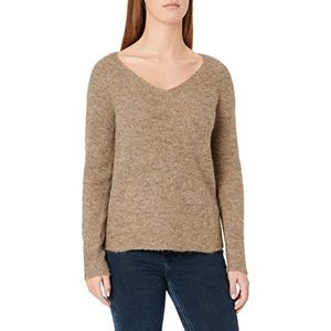 Pieces Dames Pcellen Ls V-hals Knit Noos Bc Sweater, Fossiel, XL