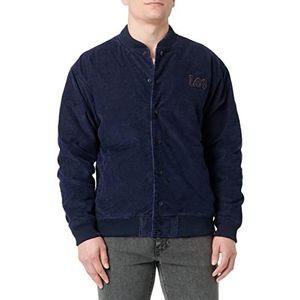 WHITELISTED Men's Varsity Denim Jacket, Dark, Medium