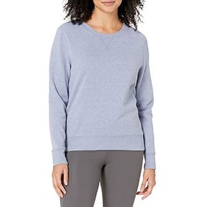 Amazon Essentials Fleece Trui met Ronde Hals (Verkrijgbaar in Grote Maten) Dames, Licht Indigo Heather, XXL