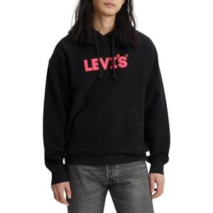 Levi's heren Relaxed Graphic Sweatshirt, Headline Logo Po Caviar, M
