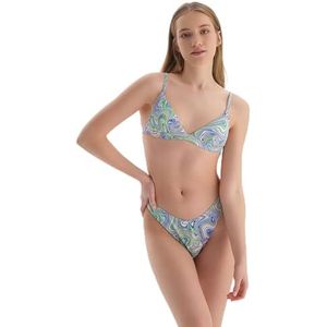 Dagi Bikinibroekje voor dames, Paars - Groen, 38