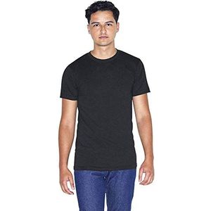 American Apparel T-shirt met korte mouwen van 50/50 T-shirt met ronde hals en 2 stuks, Zwart, XS