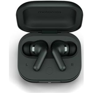 Motorola - Moto Buds Plus - Draadloze Koptelefoon - Antracietgrijs - Actieve Ruisonderdrukking - 38 uur Gebruik