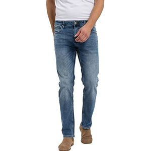 Cross Jeans Damien Slim Jeans voor heren, blauw (Mid Blue 020), 32W / 34L