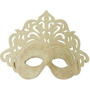 Décopatch AC786C Masker Carnaval Prinses Papier maché, 8 x 23 x 18 cm, om te versieren, kartonbruin