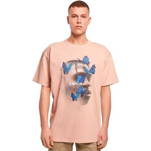 Mister Tee Upscale - Le Papillon Oversize Heren T-shirt - Roze